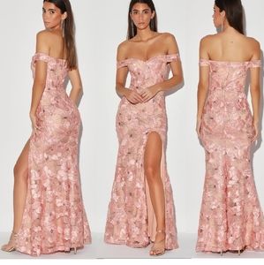 NWT Lulus True to Your Love Blush Pink Maxi Dress